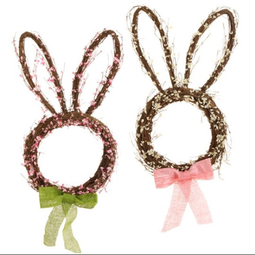 NWT bunny rabbit wreath Easter Spring Summer